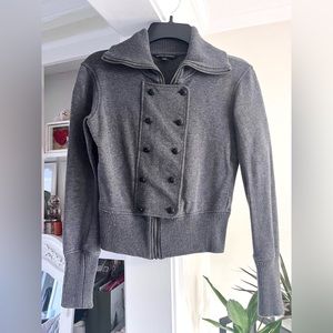 Banana Republic  Double Button Up Zip Front Fitted Jacket, XS